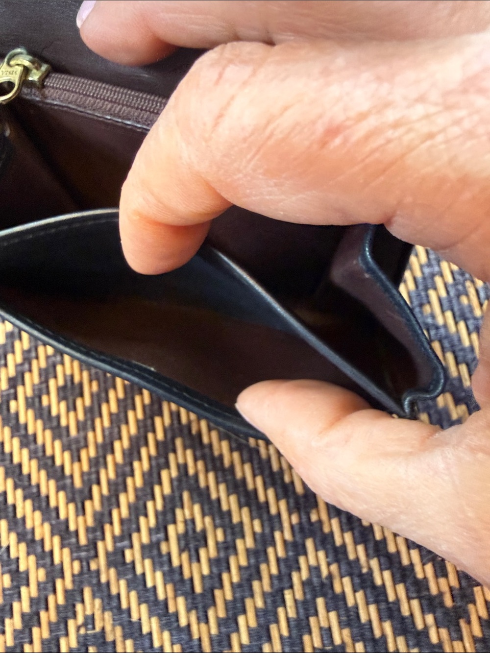 Vintage Coach blk and mahogany courier multi function case wallet keychain ITALY - Picture 7 of 13